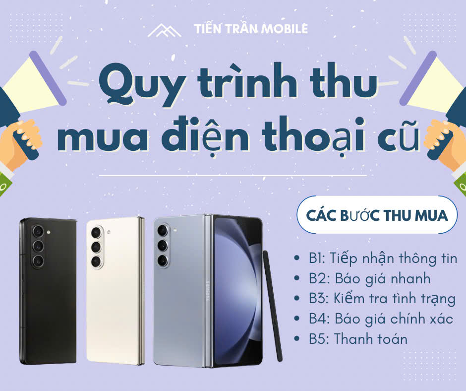 Quy trình thu mua điện thoại cũ đơn giản- nhanh chóng tại Tiến Trần Mobile