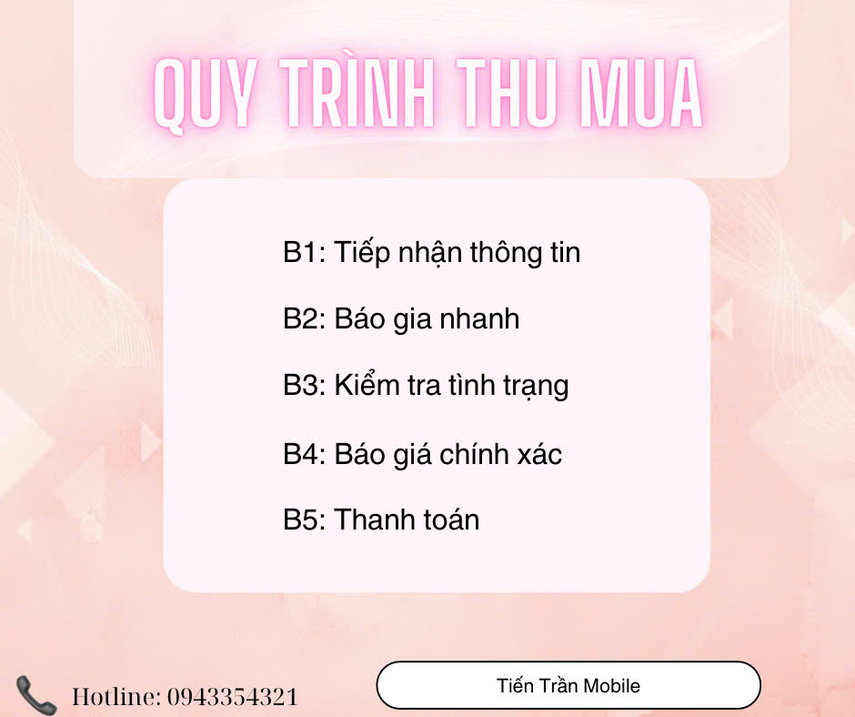 Quy trình thu mua đồng hồ thông minh chuyên nghiệp và nhanh chóng tại Tiến Trần Mobile