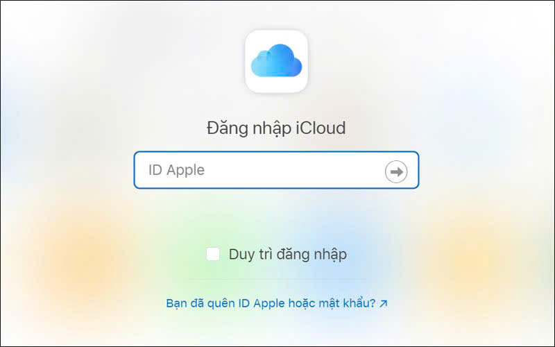 Sử dụng iCloud để xóa mật khẩu