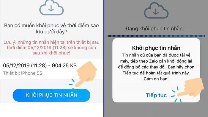 Sử Dụng Tính Năng Sao Lưu Và Khôi Phục Tin Nhắn