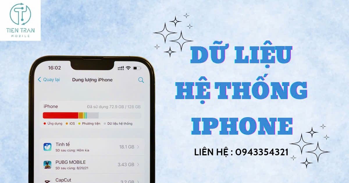 Dữ liệu hệ thống iPhone