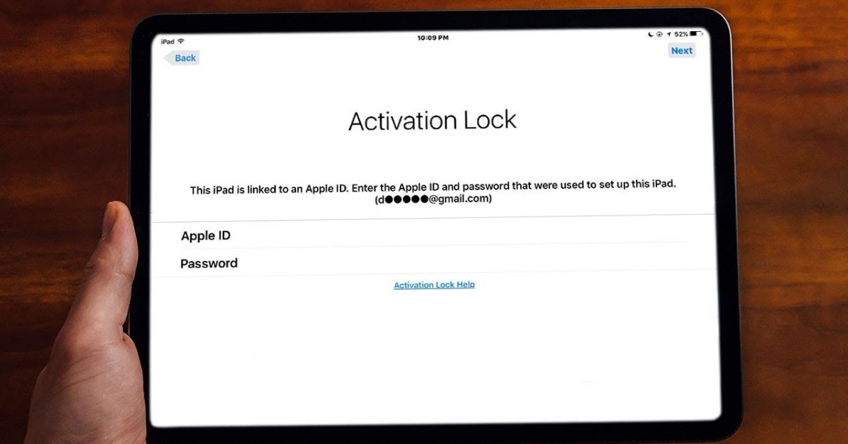 Khóa Kích Hoạt iPad Bằng Apple ID