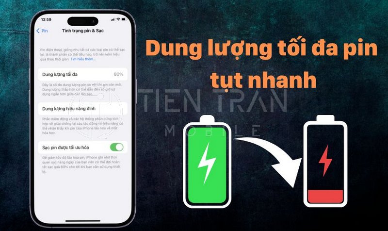 Dung Lượng Tối Đa Pin iPhone Tụt Nhanh? Lý Do & Cách Xử Lý