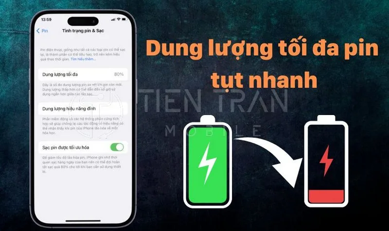 Dung Lượng Tối Đa Pin iPhone Tụt Nhanh? Lý Do & Cách Xử Lý