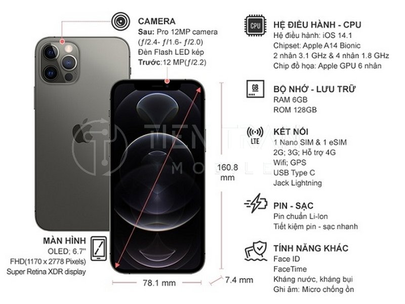 12 Pro Max Bao Nhiêu Inch? Chi Tiết Kích Thước Màn Hình