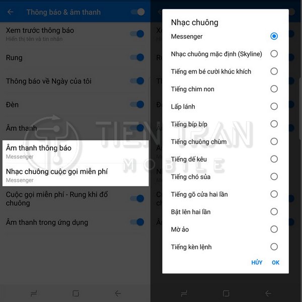 Cách Cài Nhạc Chuông Messenger Trên iPhone, Android