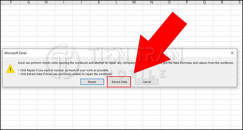 Cách Sửa Lỗi Mở File Excel Không Hiện Ra Dữ Liệu Đơn Giản