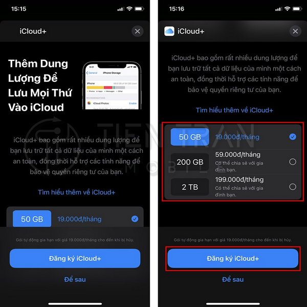 Hướng Dẫn Mua Dung Lượng iPhone Nhanh Gọn, Không Cần App