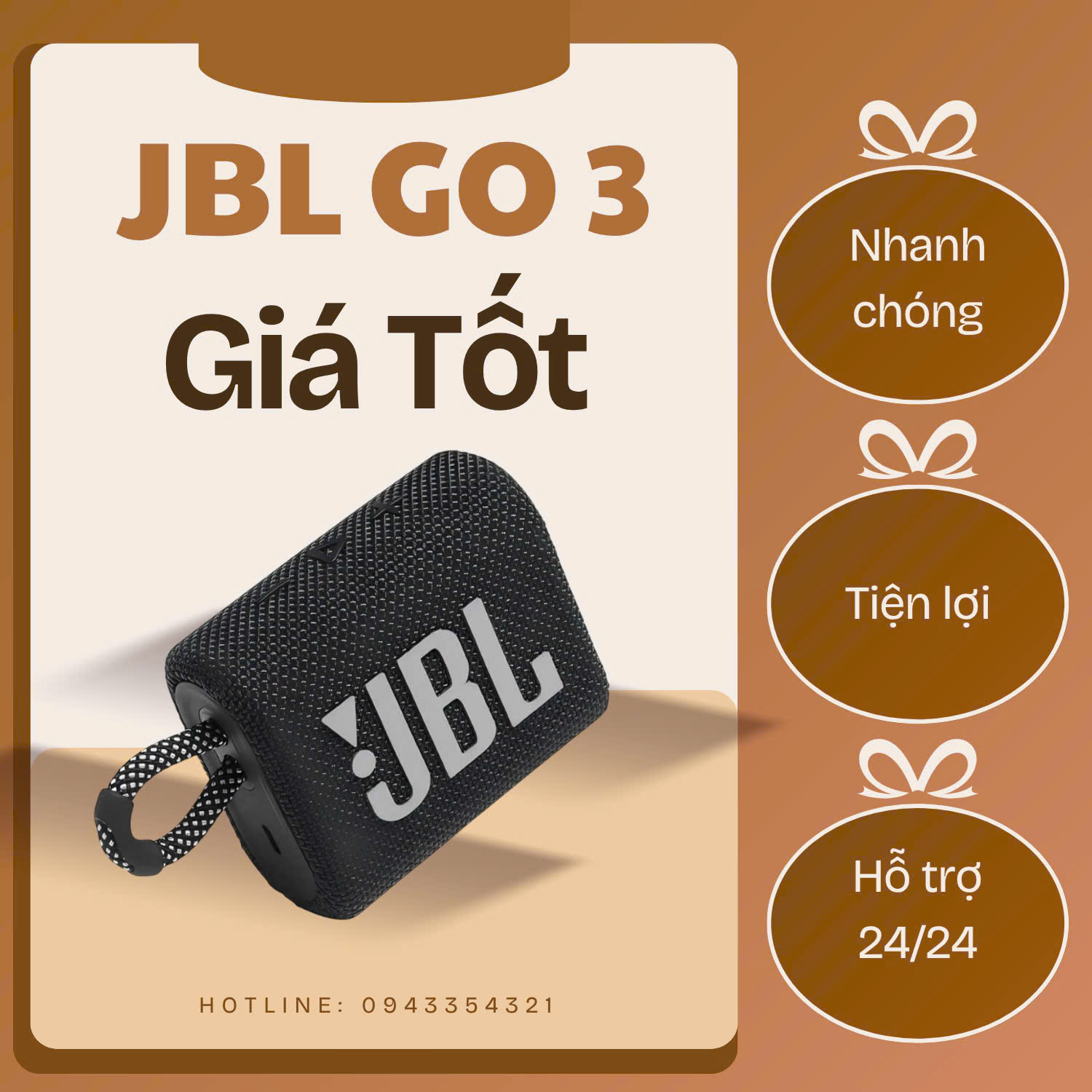 Mua Loa Bluetooth JBL Go 3 Chính Hãng – Deal Sốc Hôm Nay