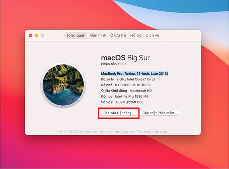 Cách Xem Cấu Hình Máy MacBook Air Đơn Giản, Chính Xác 9 cach xem cau hinh may macbook air 2