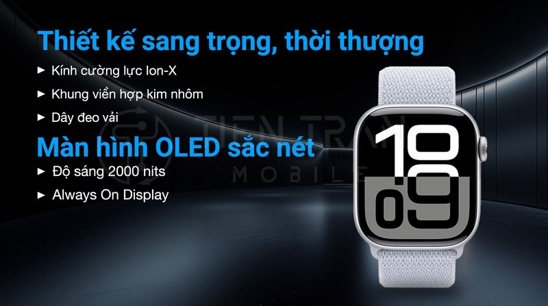 Apple Watch Series 10 42mm GPS Viền Nhôm Dây Vải 12 Apple Watch Series 10 42mm GPS Viền Nhôm Dây Vải