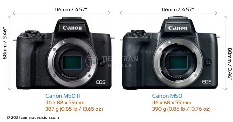 Máy Ảnh Canon EOS M50 Mark II Đẹp 99 Kèm Pin Và Sạc