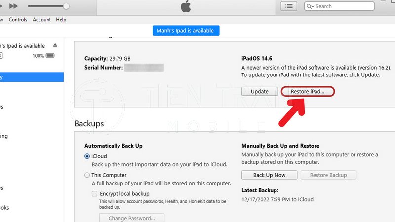 Quên Mật Khẩu iPad: Hướng Dẫn Khôi Phục Nhanh Nhất 9 Quên Mật Khẩu iPad: Hướng Dẫn Khôi Phục Nhanh Nhất